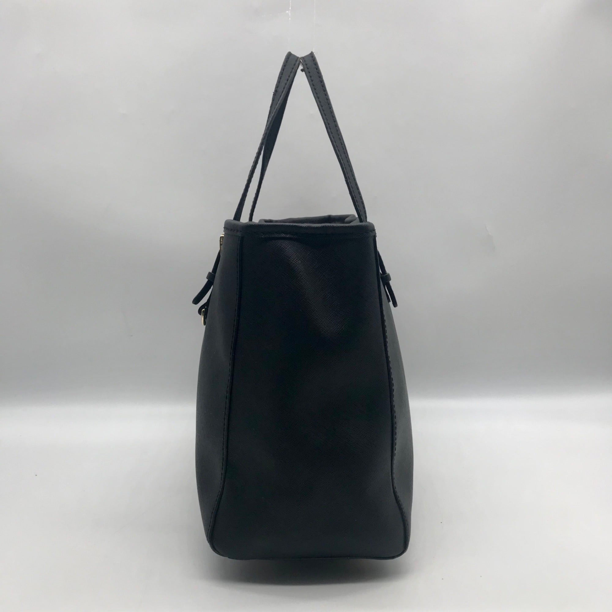 Michael Kors Black Saffiano Leather Jet Set Large Shoulder Bag