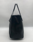 Michael Kors Black Saffiano Leather Jet Set Large Shoulder Bag