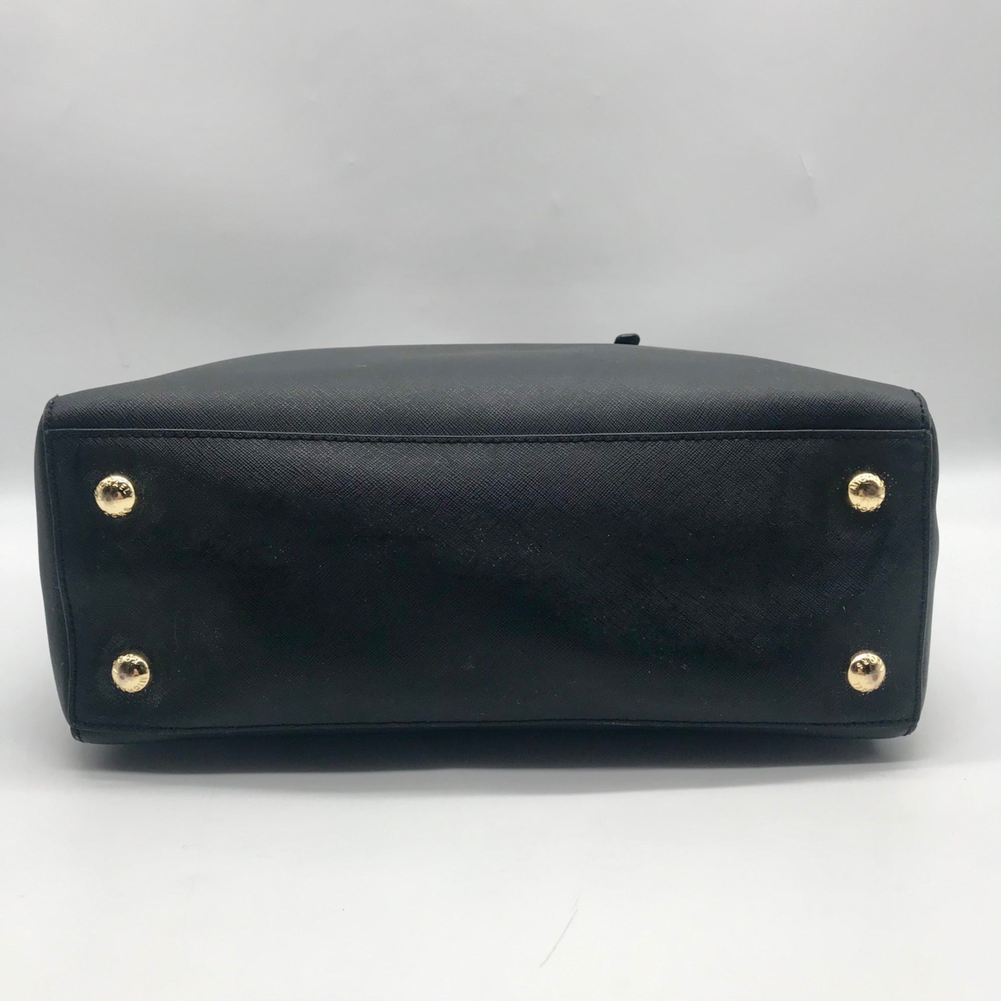 Michael Kors Black Saffiano Leather Jet Set Large Shoulder Bag