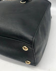 Michael Kors Black Saffiano Leather Jet Set Large Shoulder Bag