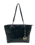 Michael Kors Black Patent Leather Tote Bag