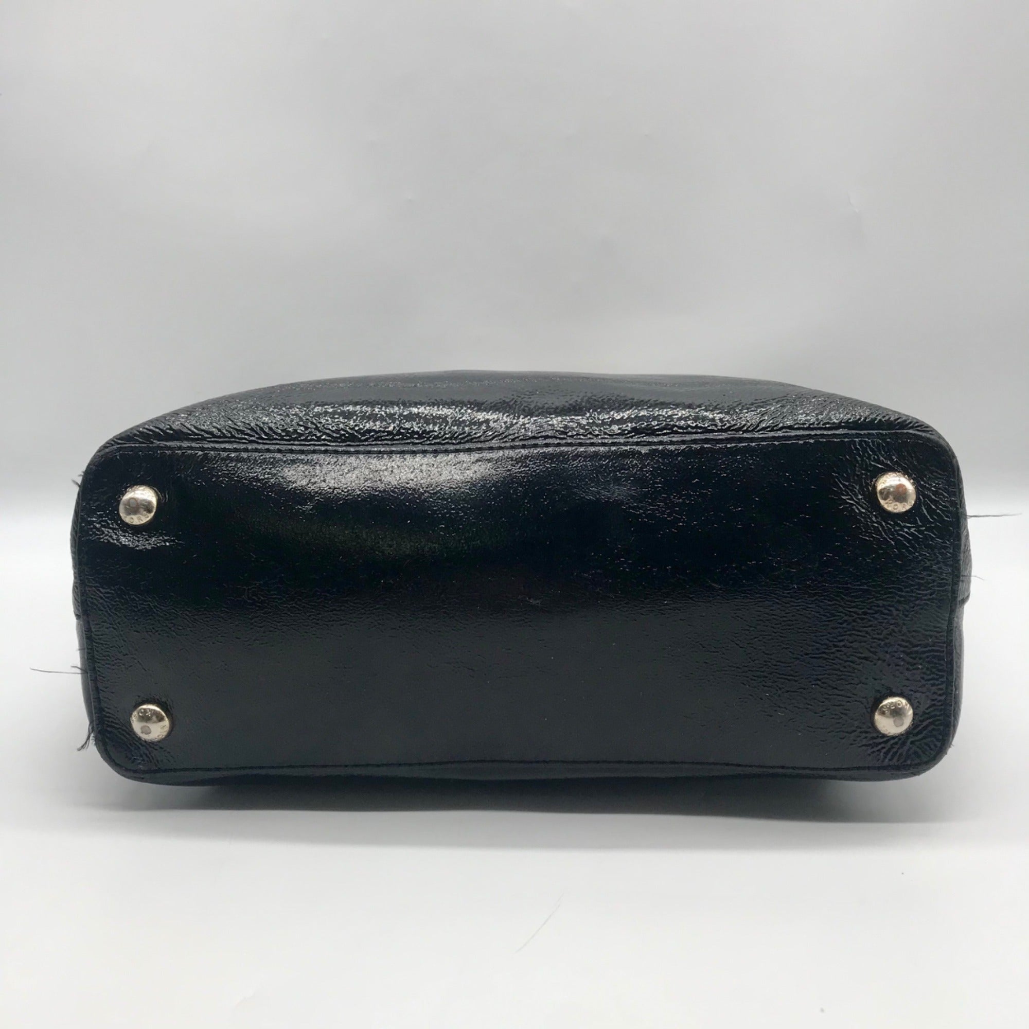 Michael Kors Black Patent Leather Tote Bag