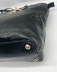 Michael Kors Black Patent Leather Tote Bag