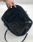Michael Kors Black Patent Leather Tote Bag