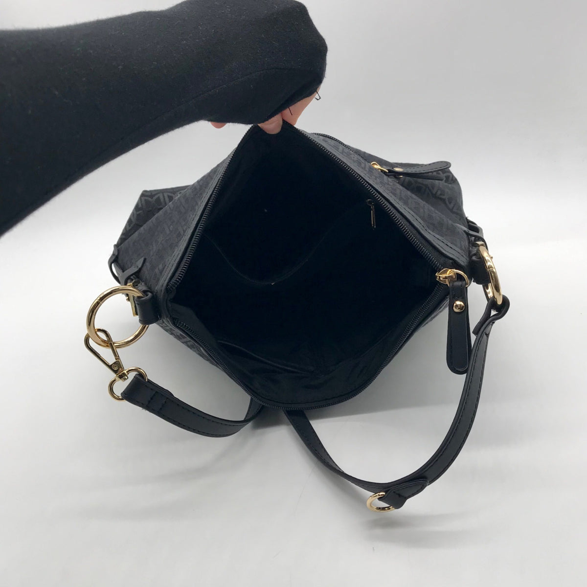 Giani Bernini Black Jacquard Shoulder Bag