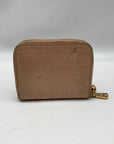 Mui Mui Beige Crocodile Print Bi-Fold Wallet