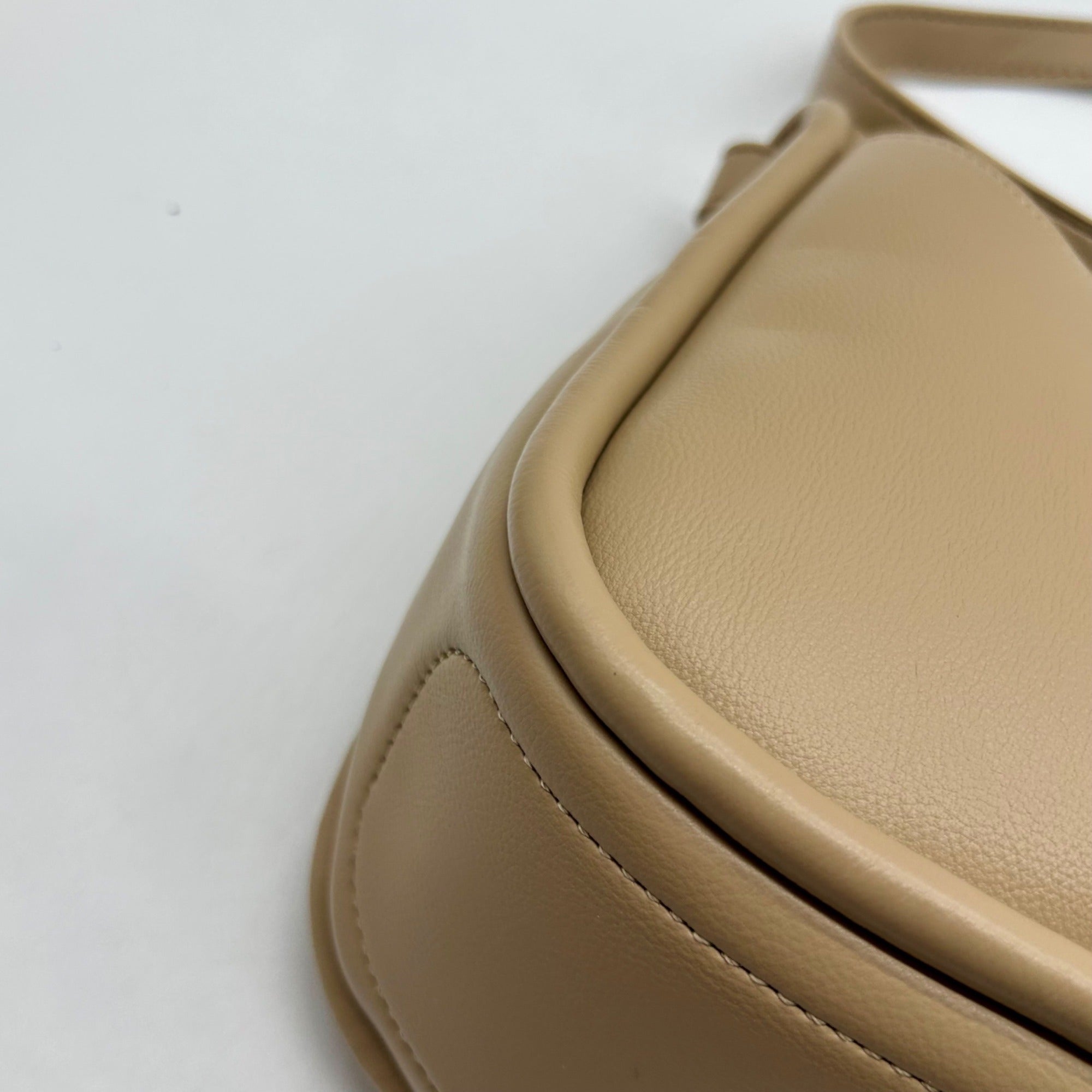 Miztique Beige Leather Crossbody Bag