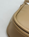 Miztique Beige Leather Crossbody Bag