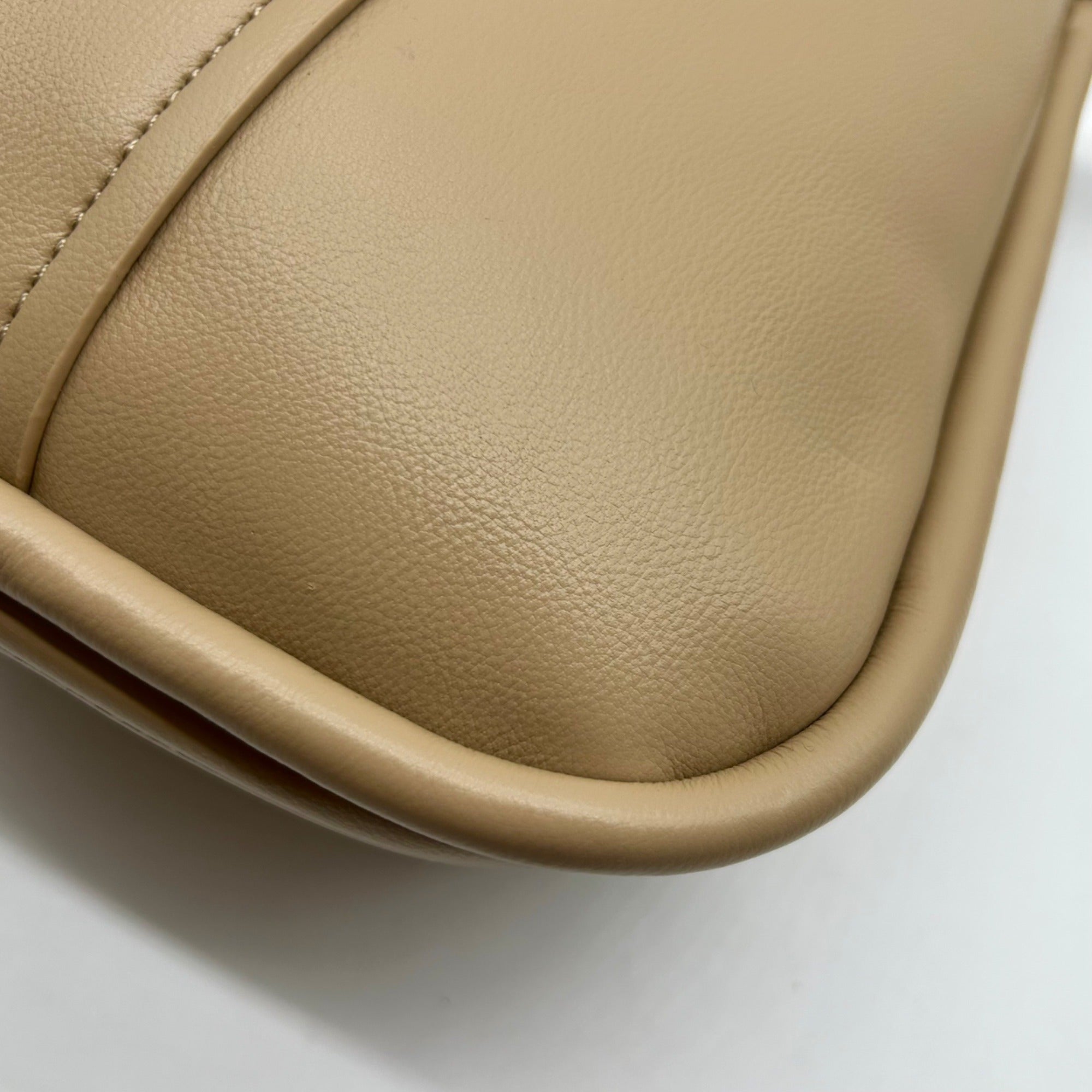 Miztique Beige Leather Crossbody Bag