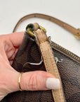 Coach Brown Leather Peyton Signature East/West Swingpack Tote Bag