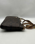 Coach Brown Leather Peyton Signature East/West Swingpack Tote Bag