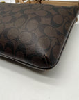 Coach Brown Leather Peyton Signature East/West Swingpack Tote Bag
