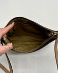 Coach Brown Leather Peyton Signature East/West Swingpack Tote Bag