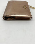 Kate Spade Cameron Street Metallic Rose Gold Bi-Fold Wallet