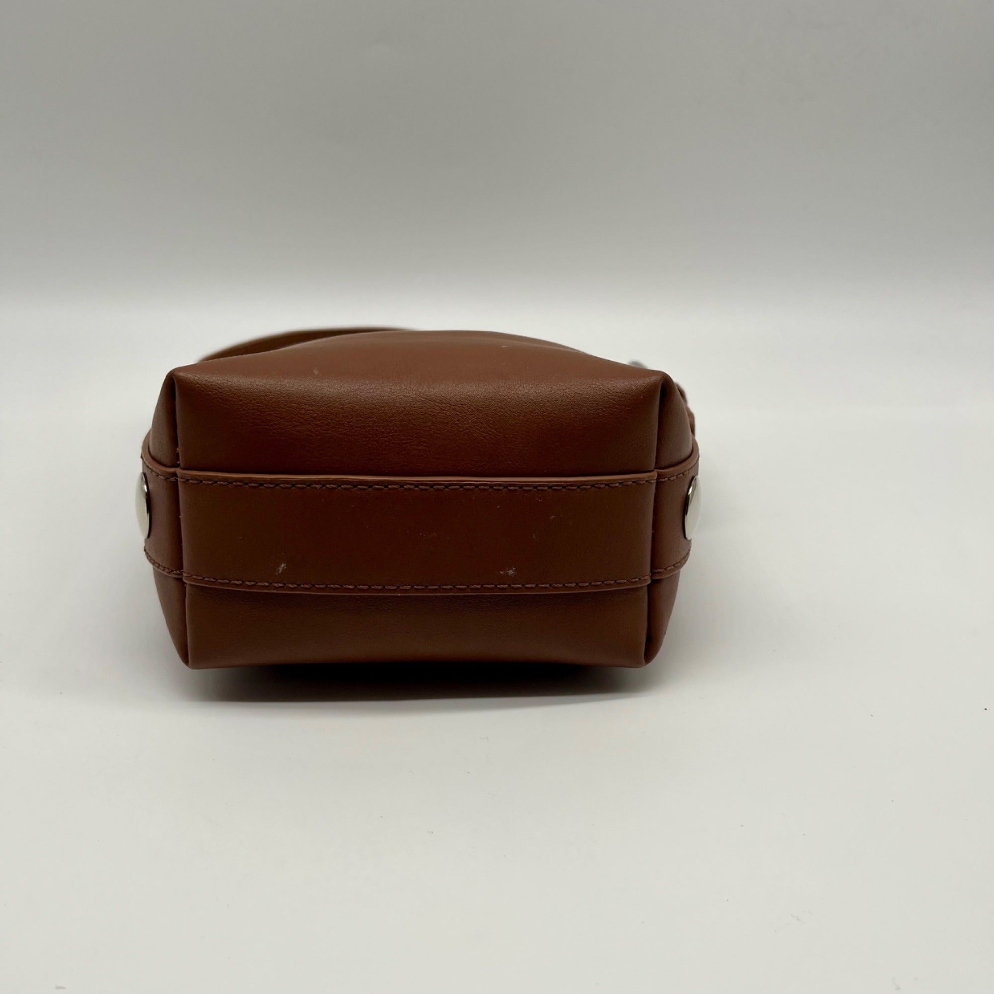 MMS Brands Brown Leather Bucket Bag