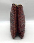 Brahmin Dark Brown Croc Embossed Melbourne Lorelei Crossbody Bag