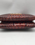 Brahmin Dark Brown Croc Embossed Melbourne Lorelei Crossbody Bag