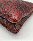Brahmin Dark Brown Croc Embossed Melbourne Lorelei Crossbody Bag