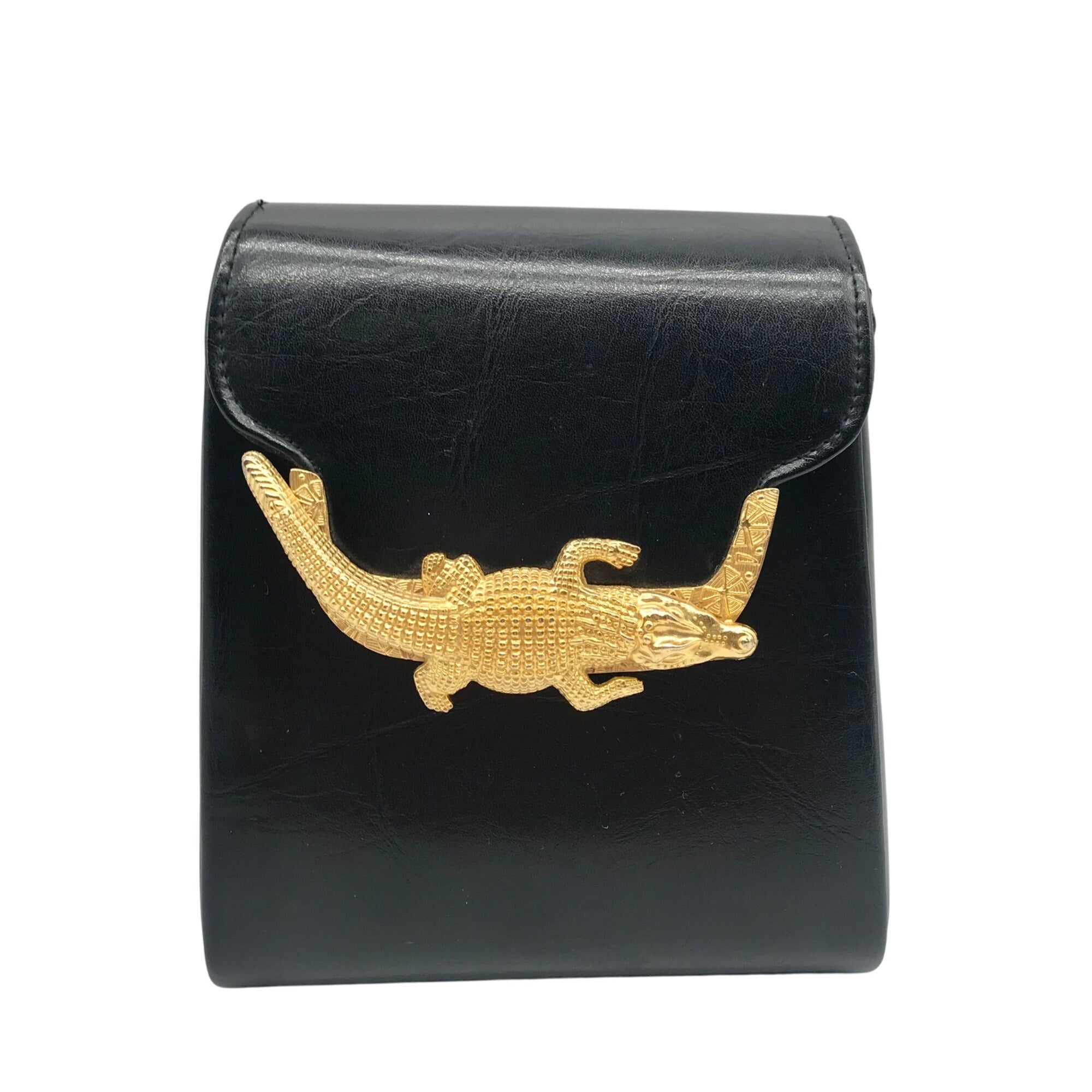 Unbranded Black Golden Crocodile Crossbody 