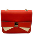 Unbranded Burnt Orange Faux Leather Crossbody Bag