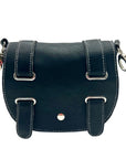 Unbranded Dark Grey Faux Leather Saddle Shoulder Bag