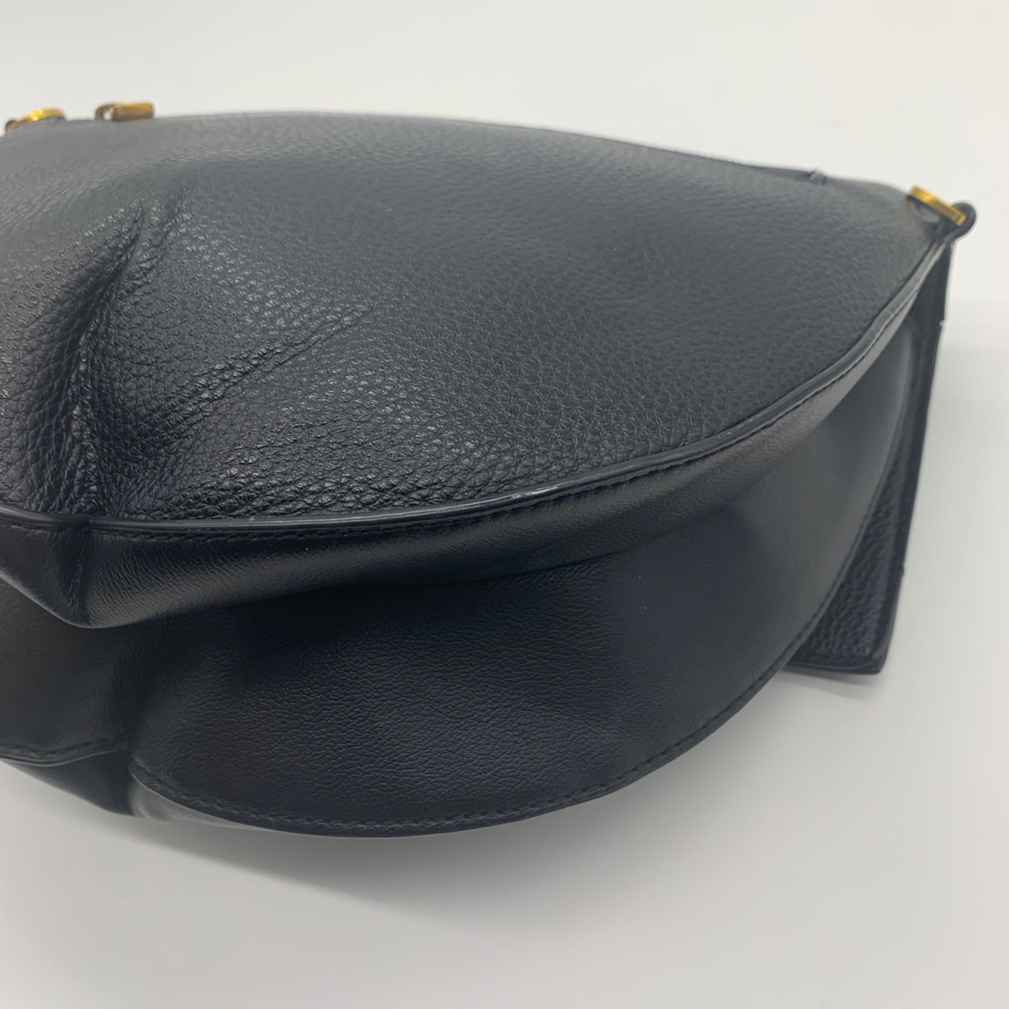 Espe Black Flap Double Compartment Crossbody Bag