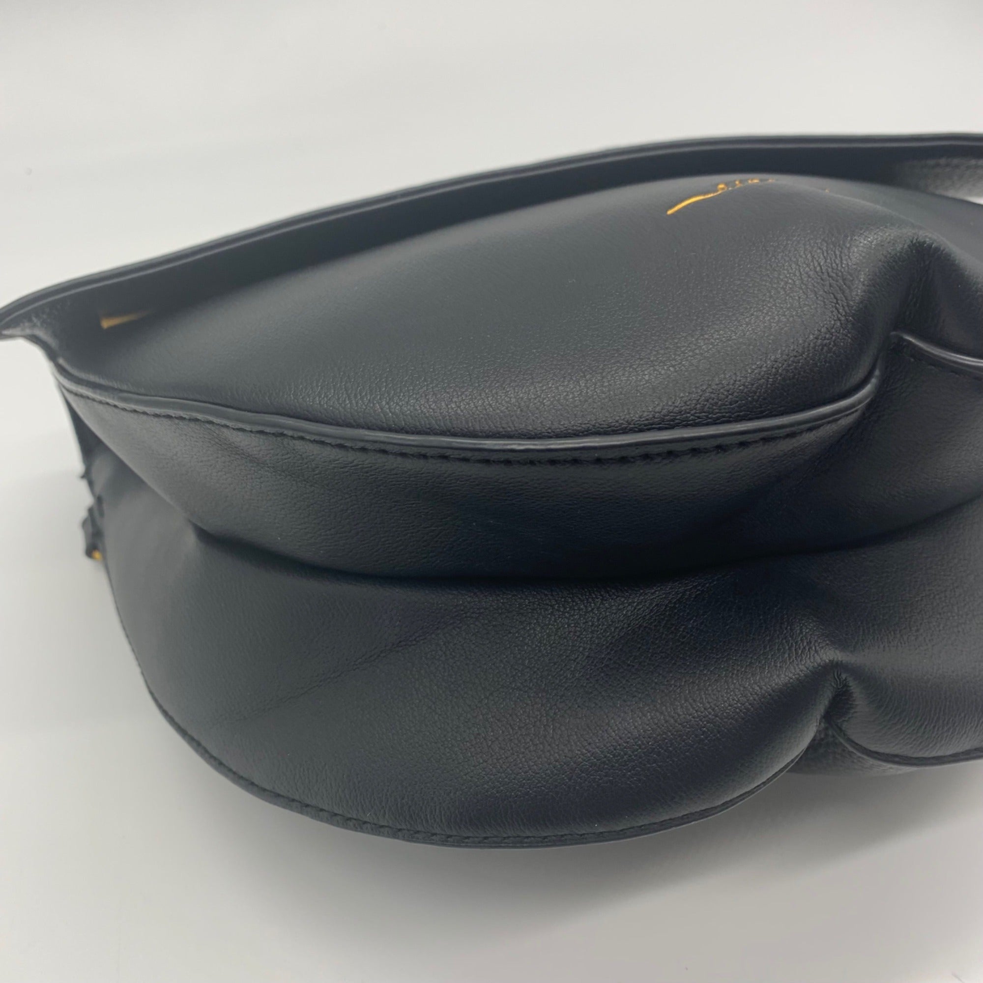 Espe Black Flap Double Compartment Crossbody Bag