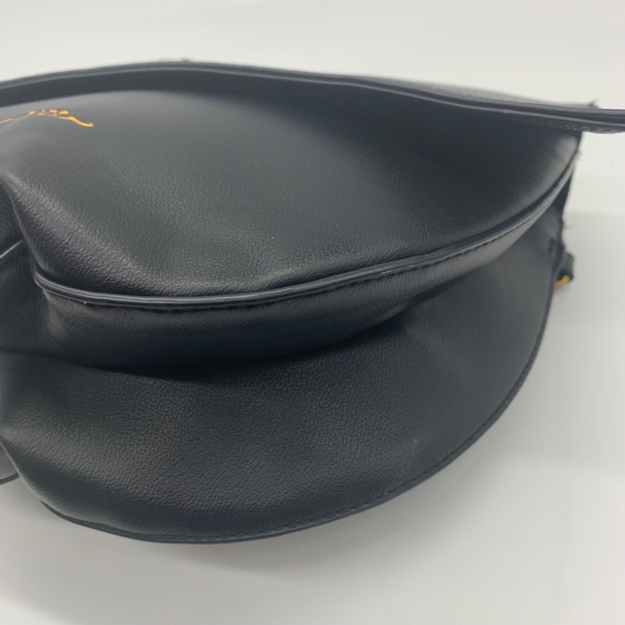 Espe Black Flap Double Compartment Crossbody Bag