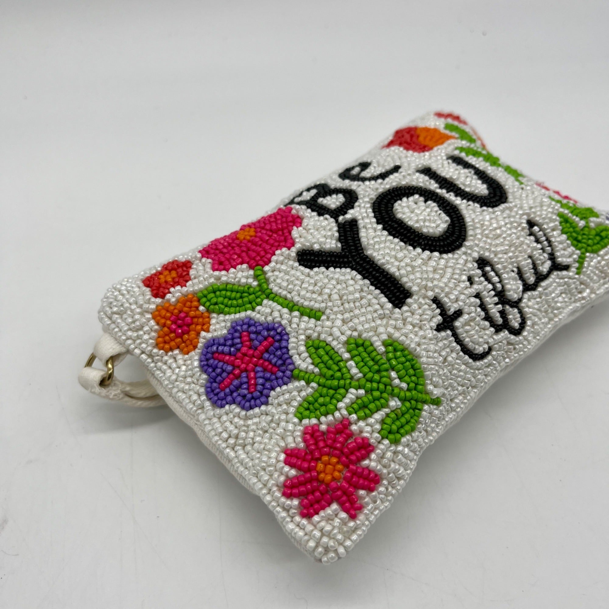 MMs Brands White Fabric Coin Purse