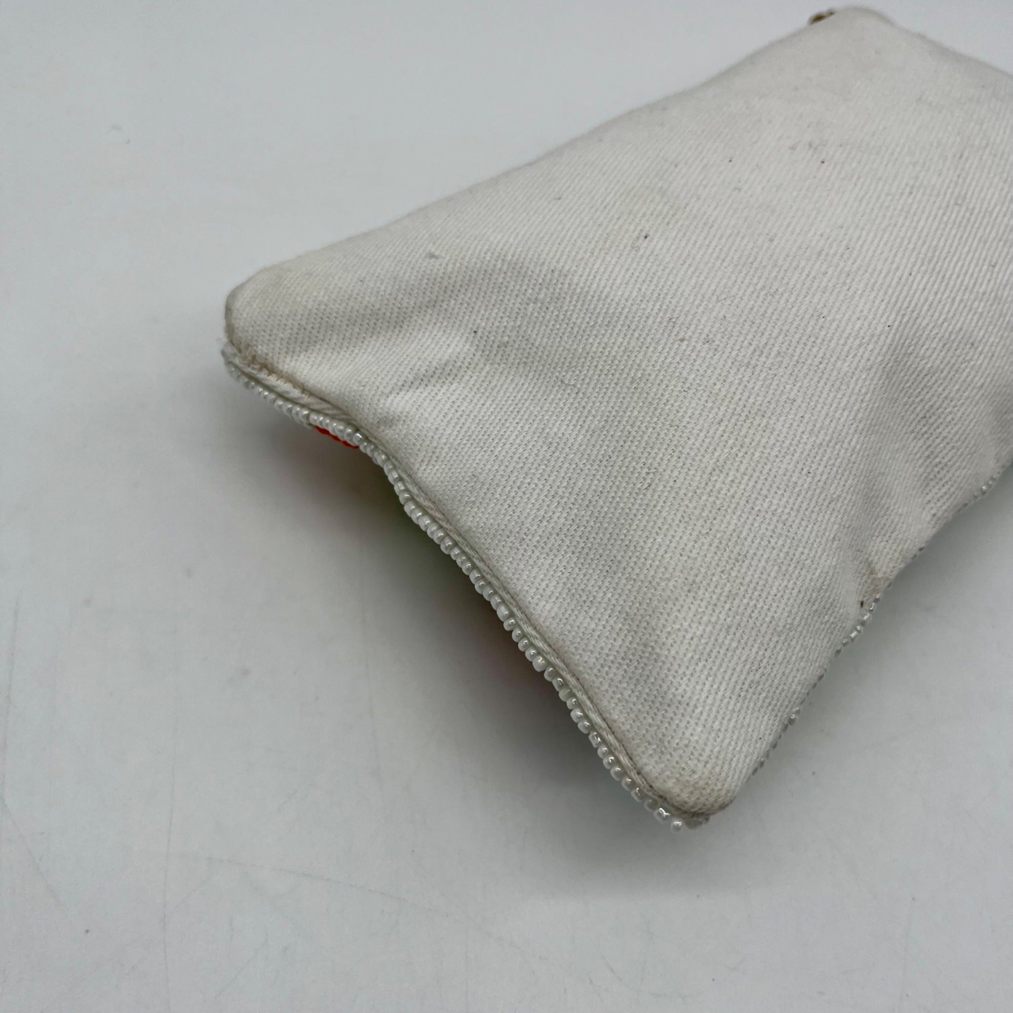 MMs Brands White Fabric Coin Purse