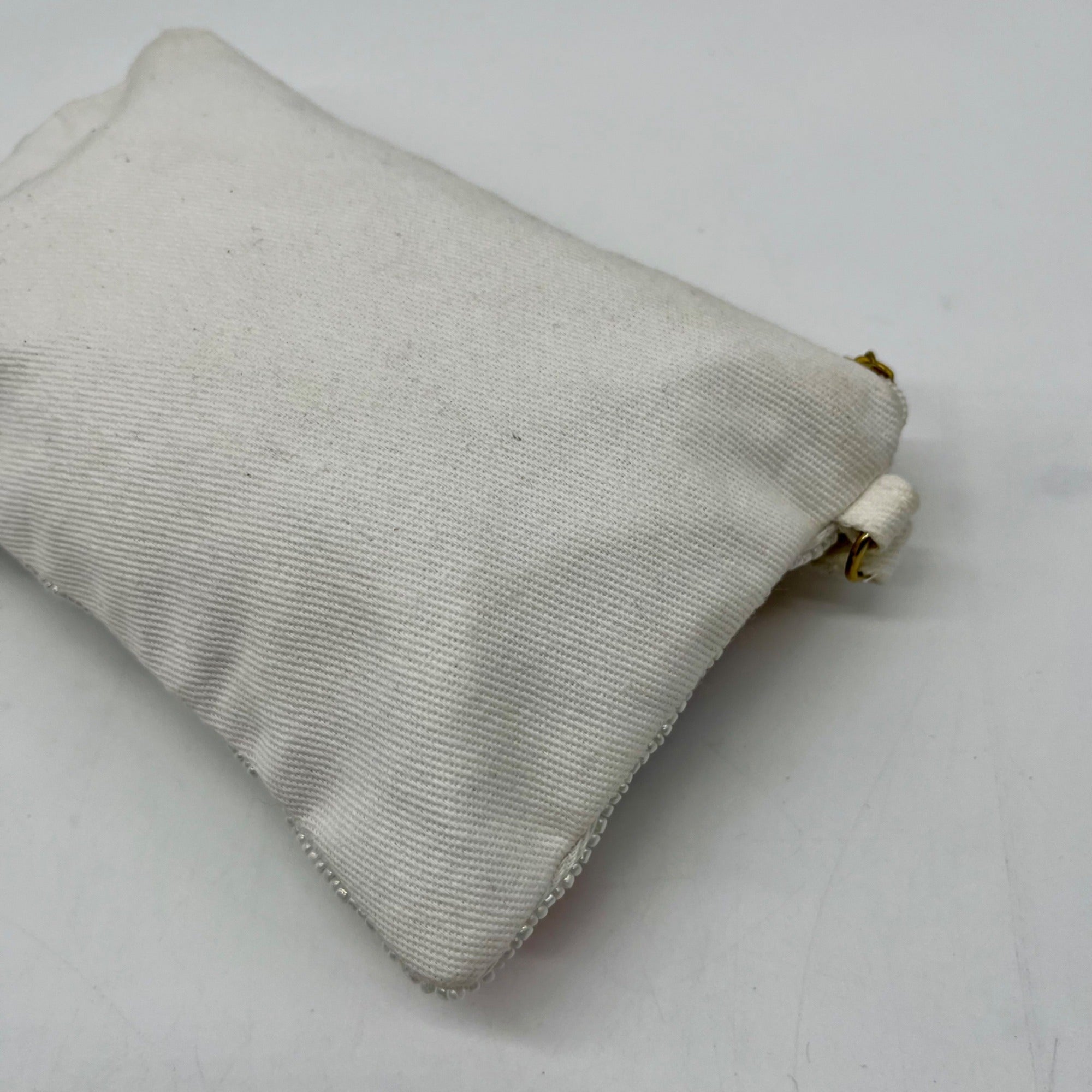 MMs Brands White Fabric Coin Purse