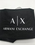 Armani Exchange White Faux Leather Susy Logo-Plaque Tote Bag