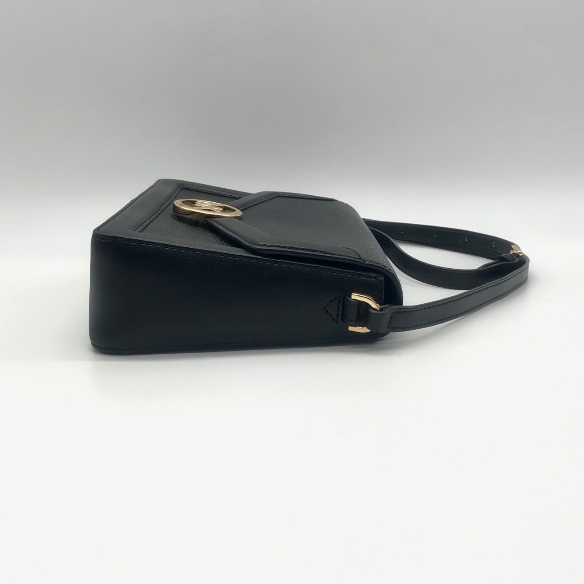 Michael Kors Black Pebbled Leather Jessie Shoulder Bag