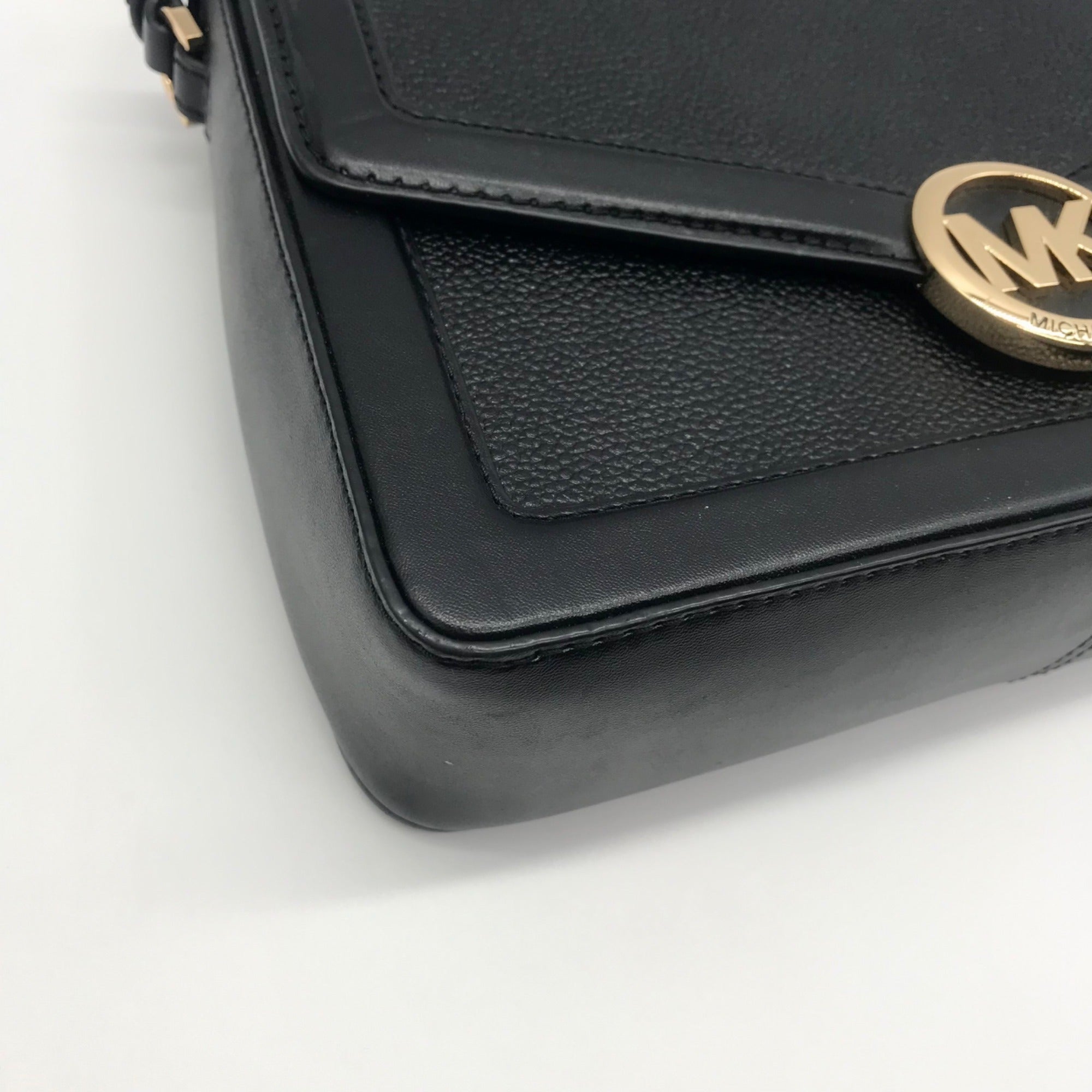 Michael Kors Black Pebbled Leather Jessie Shoulder Bag