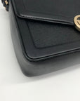 Michael Kors Black Pebbled Leather Jessie Shoulder Bag