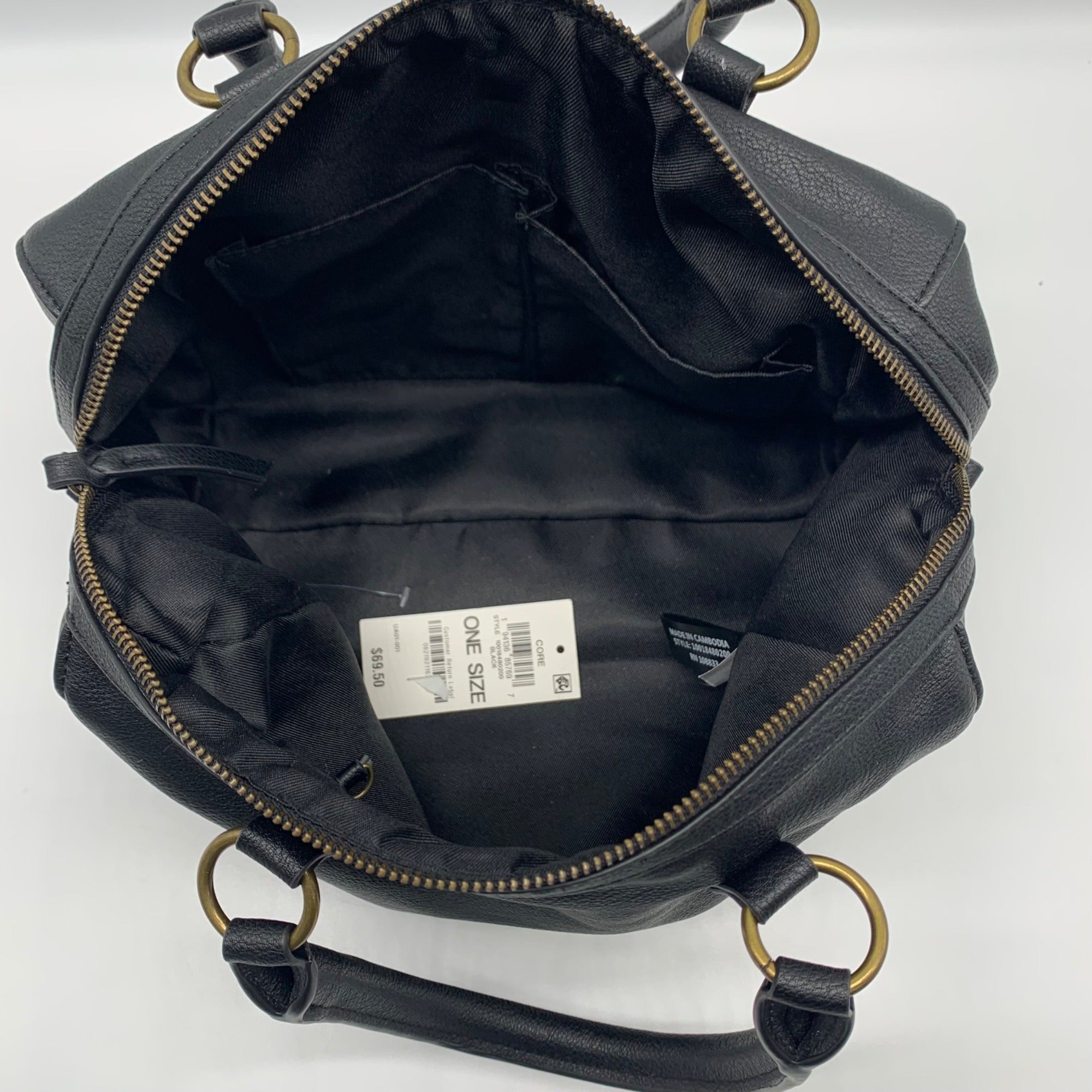 Style &amp; Co Lotus Black Hudsonn Satchel