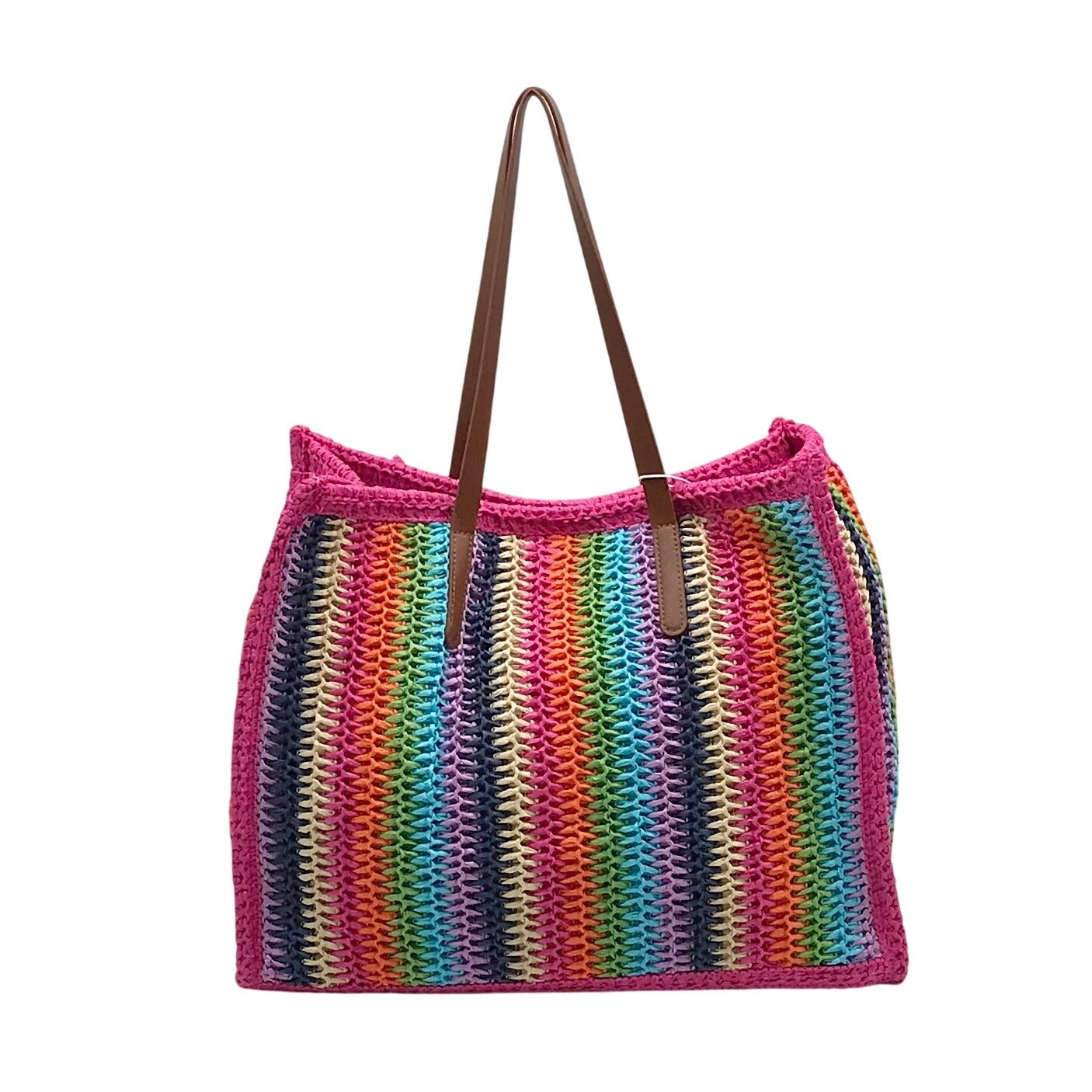 Urban Expressions Pink Candi Stripe Tote Bag