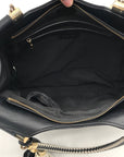 Bebe Black Vegan Leather Natalie Satchel Bag