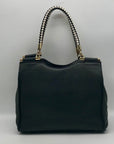 Bebe Black Vegan Leather Natalie Satchel Bag