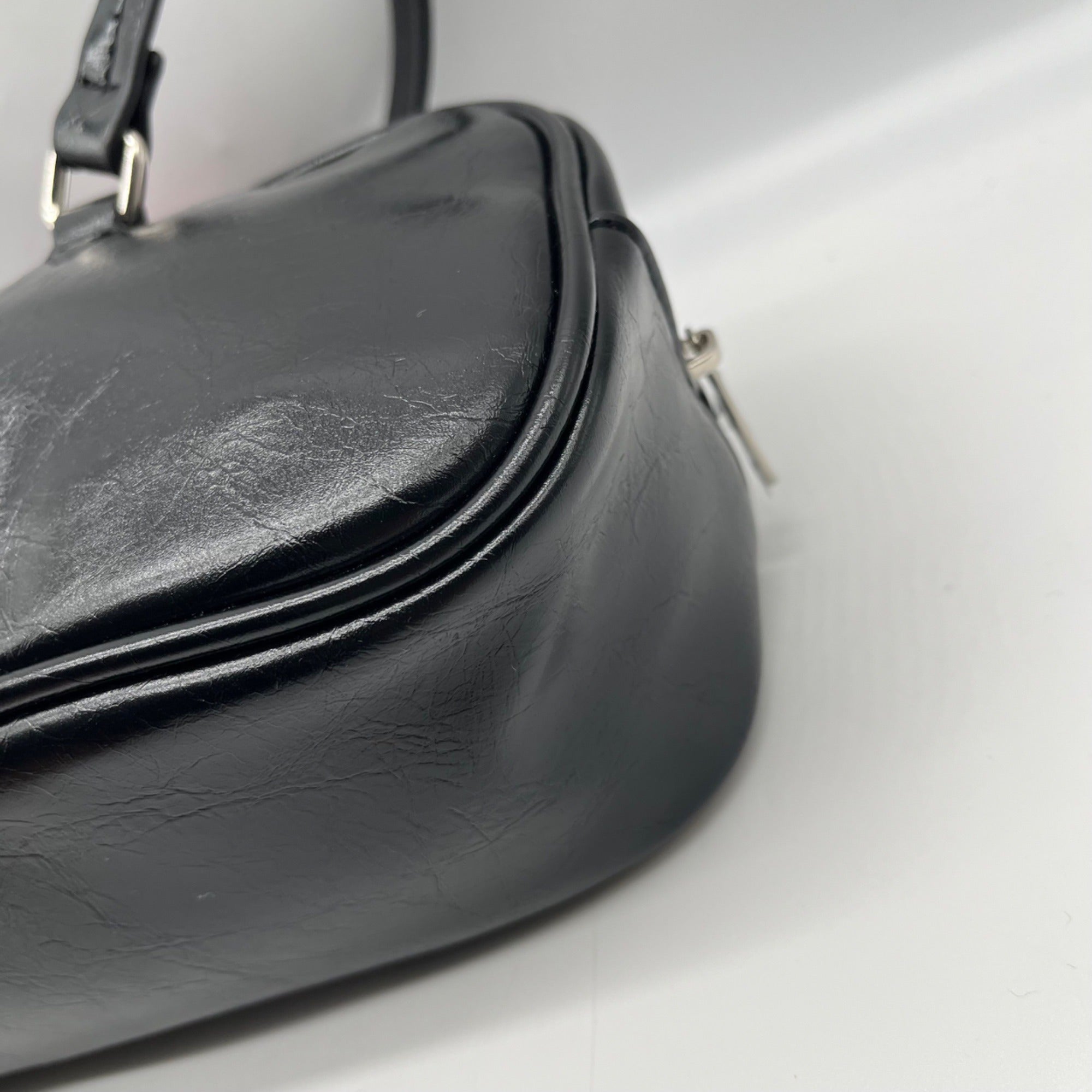 Madden Girl Black Faux Leather Shoulder Bag