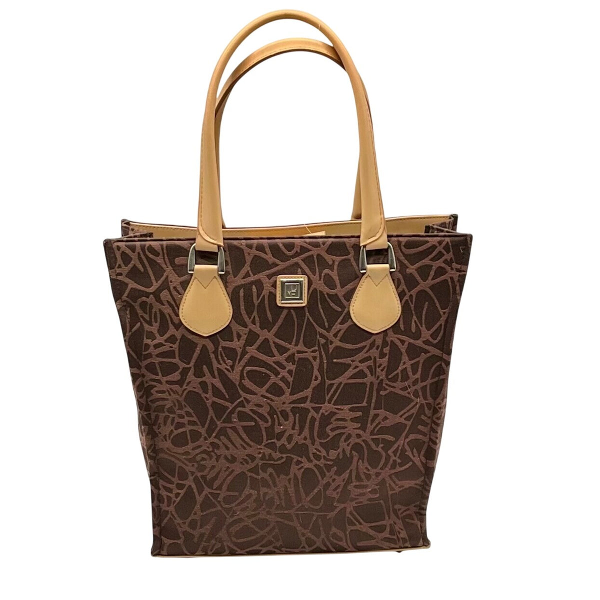 Diane Von Furstenberg Brown Fabric Travel Tote Bag