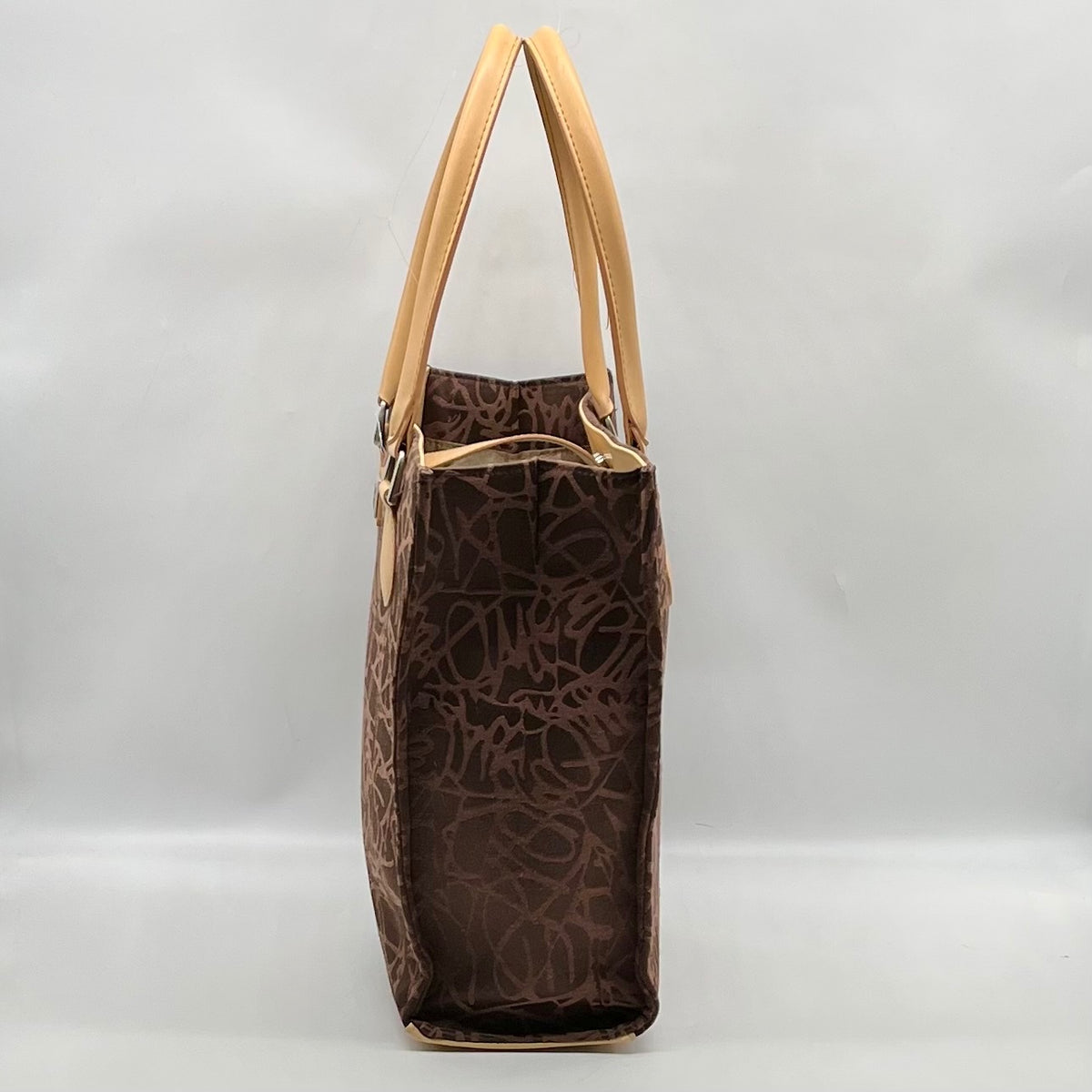Diane Von Furstenberg Brown Fabric Travel Tote Bag