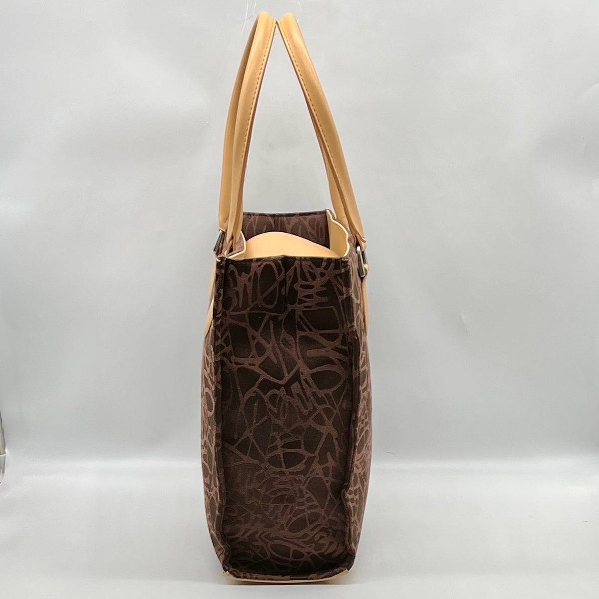 Diane Von Furstenberg Brown Fabric Travel Tote Bag