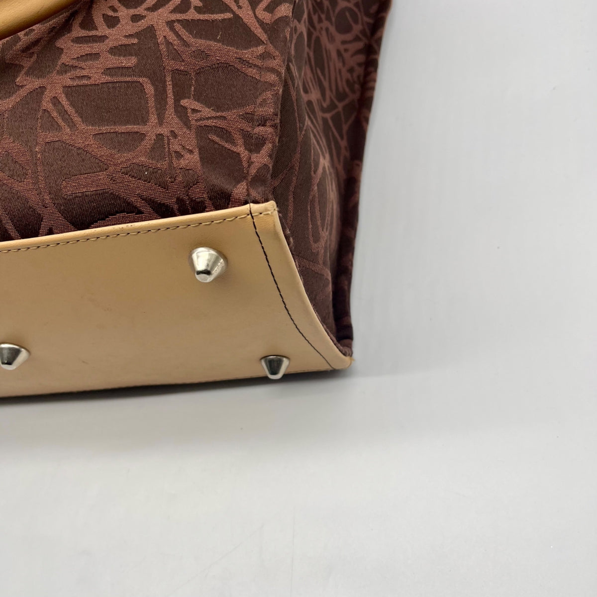 Diane Von Furstenberg Brown Fabric Travel Tote Bag