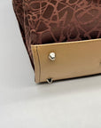 Diane Von Furstenberg Brown Fabric Travel Tote Bag