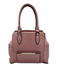 Kristine Pink Faux Leather Satchel Bag