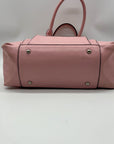 Kristine Pink Faux Leather Satchel Bag