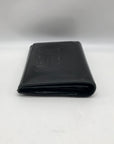 Gucci Black Patent Leather Tri-Fold Embossed Wallet