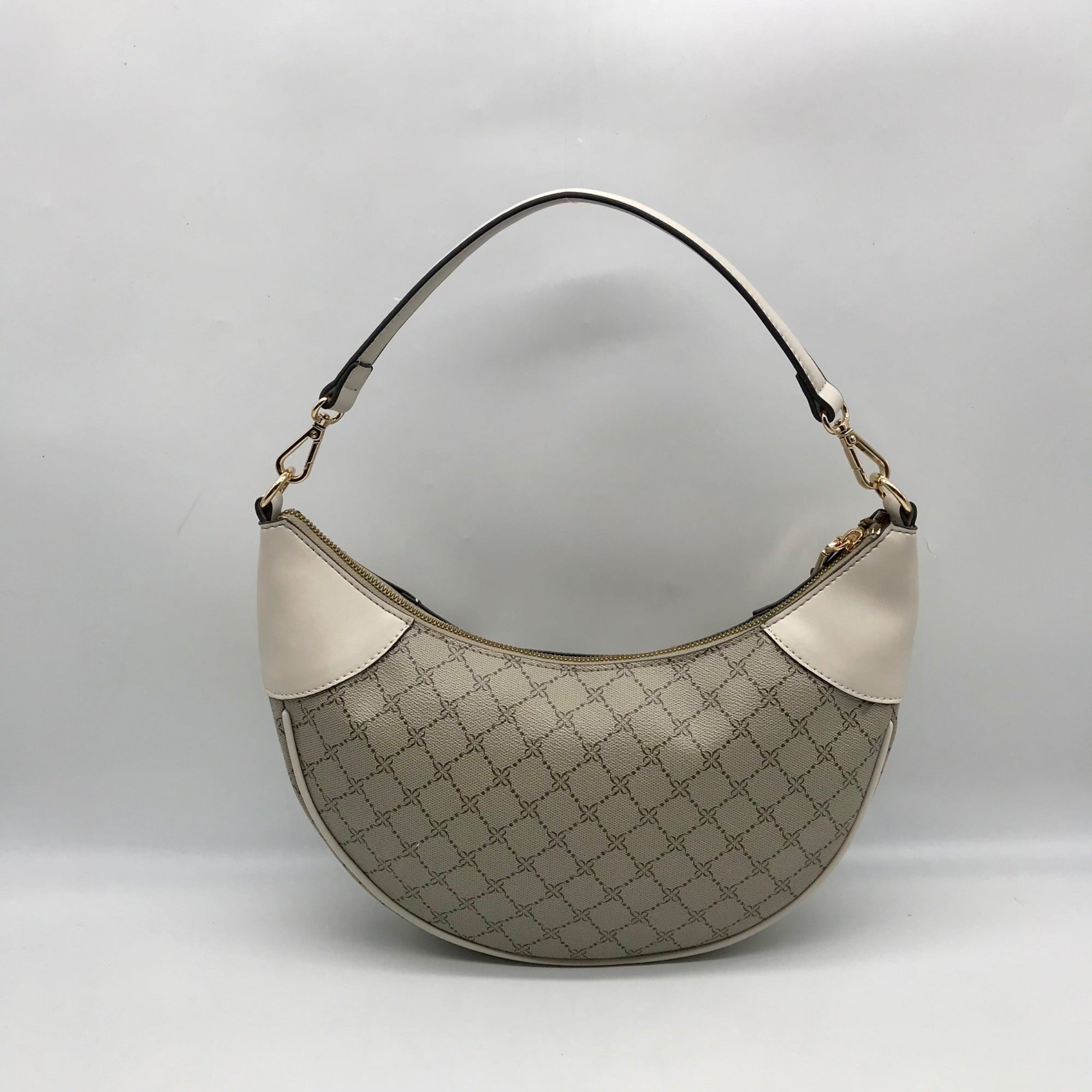 Nine West Beige Logo Milk Byron Hobo Bag