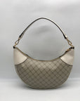 Nine West Beige Logo Milk Byron Hobo Bag